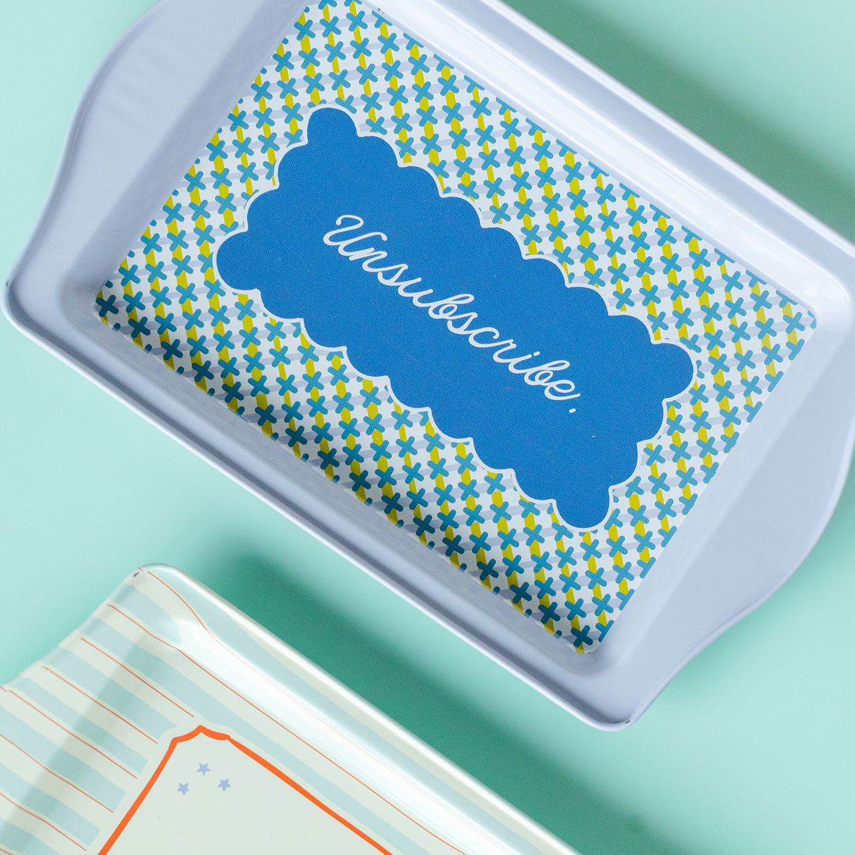 Unsubscribe Metal Trinket Tray