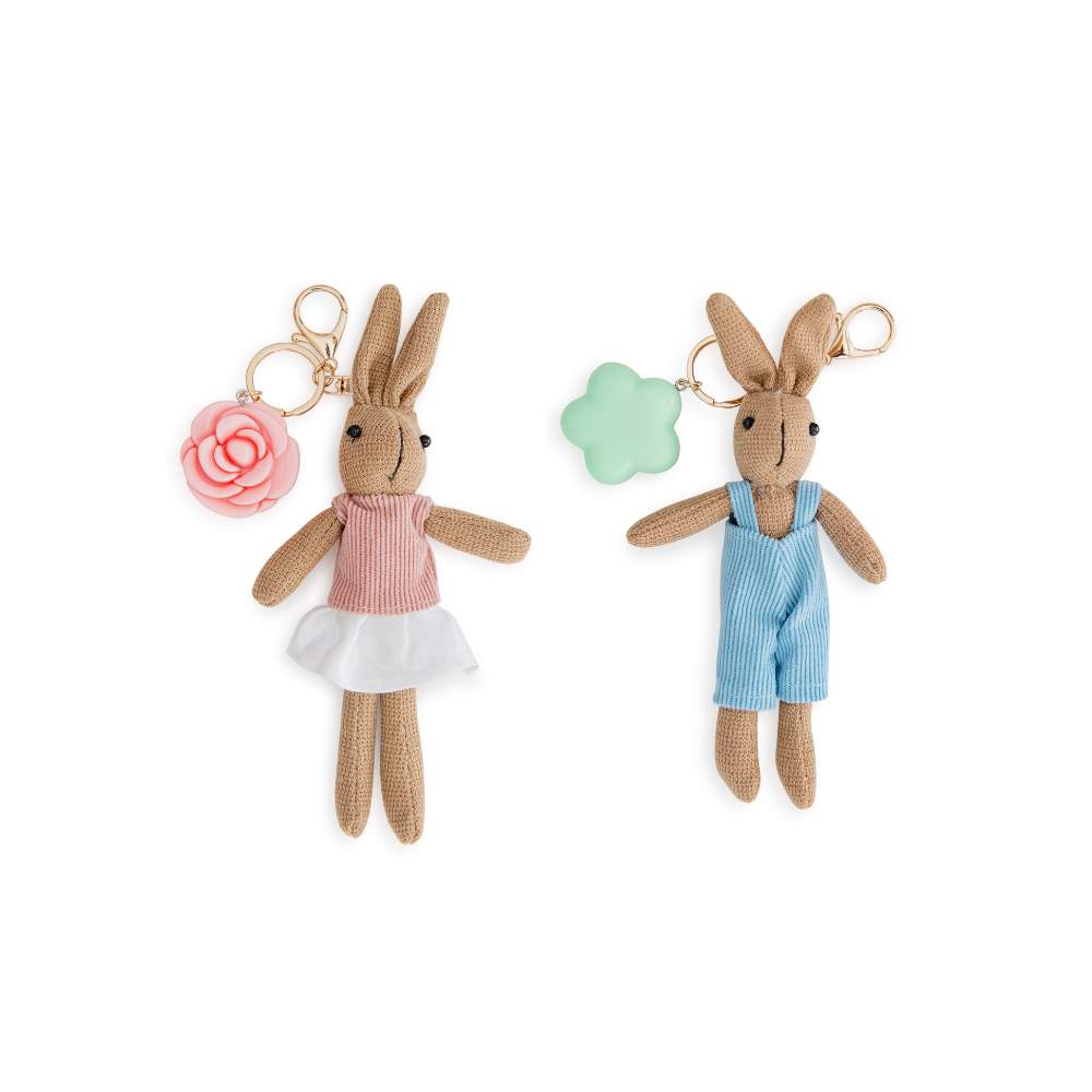 Bunnies In The Garden Bunny Key Chain Lip Balm - 2 Style Options