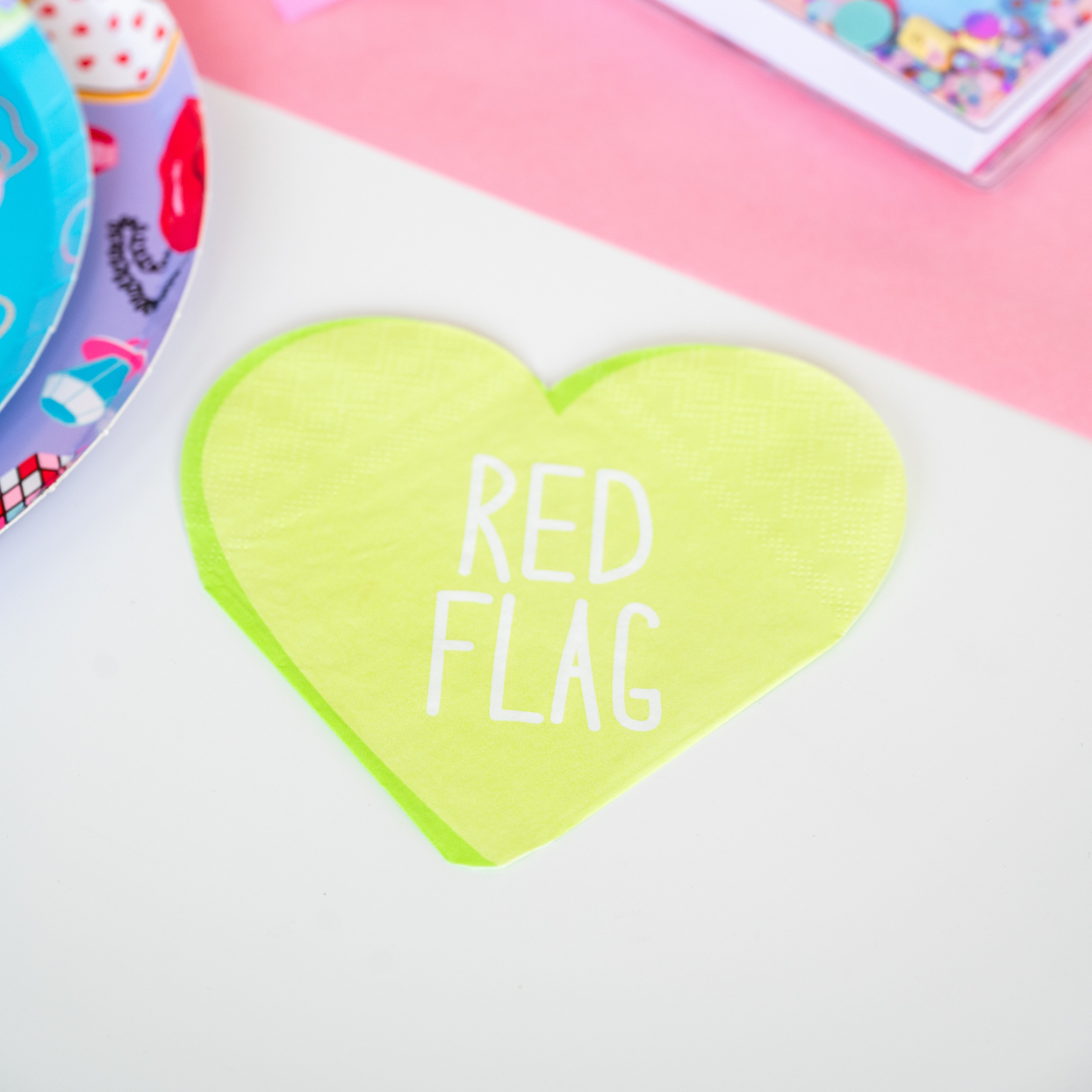 Y2K Candy Hearts Cocktail Napkins, Jollity & Co