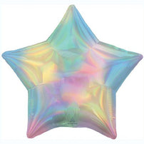 19" Iridescent Pastel Rainbow Foil Star Balloon