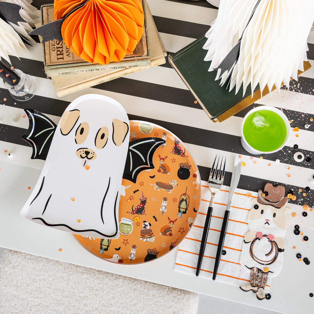 Trick or Treat Street Stickers, close-up of Halloween street scene designs.