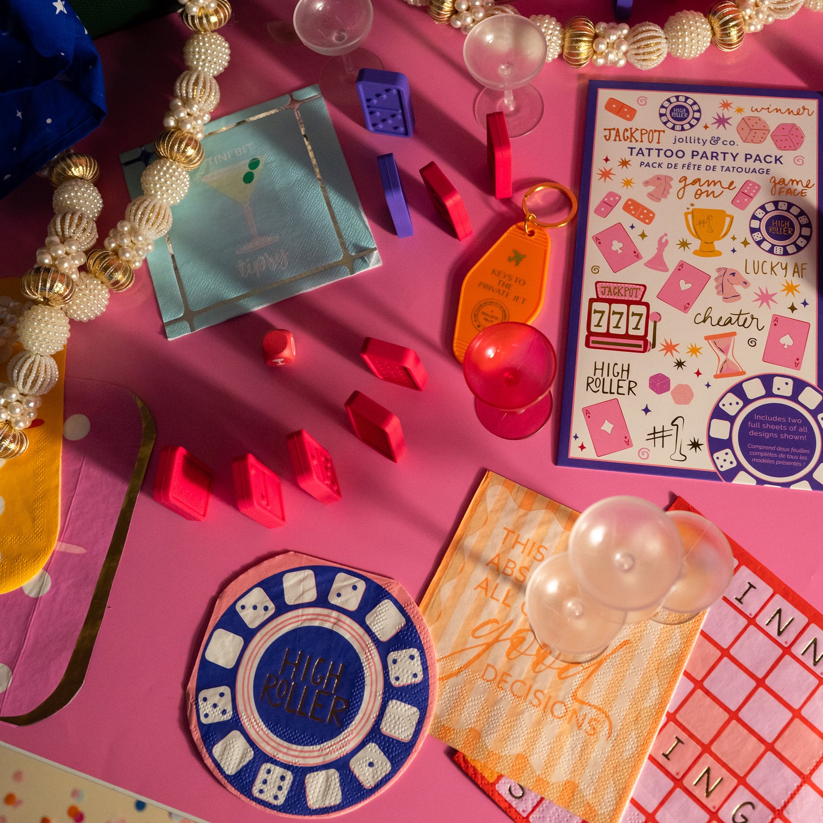 High Roller Game Night Cocktail Napkins