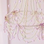 Jollity Home Pink Beaded Chandelier, Jollity & Co