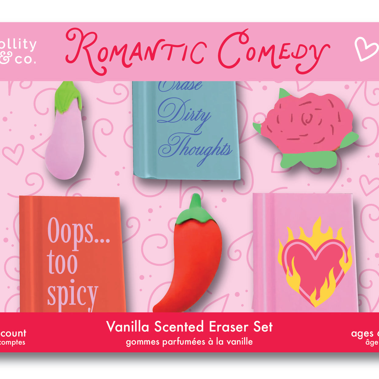 RomCom Eraser Set