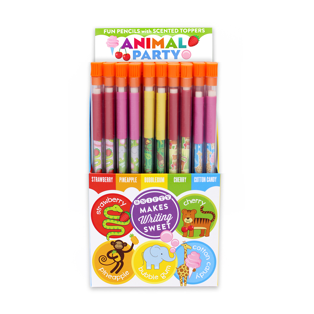 Scented Pencil Toppers - Party Animal