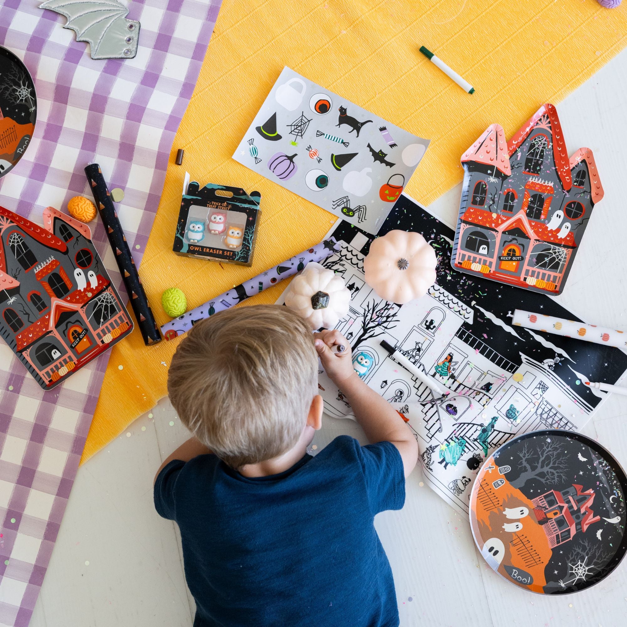 Trick or Treat Street Scene Small Plates, Daydream Society