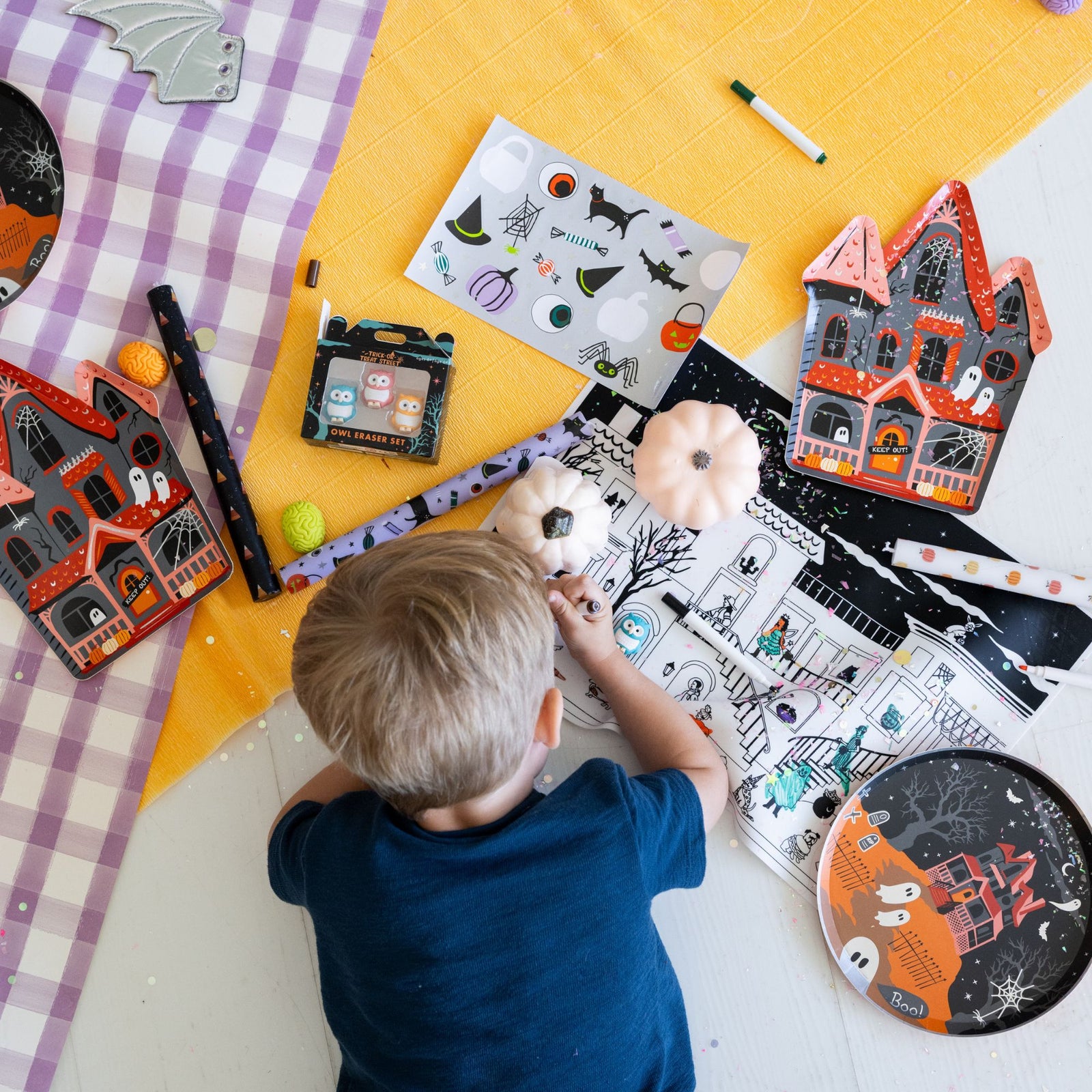 Trick or Treat Street Scene Small Plates, Daydream Society
