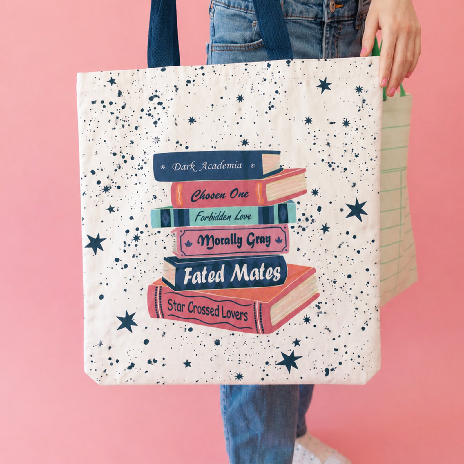 Romantasy Books Themed Tote, Jollity & Co