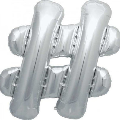 # Hashtag Balloon - Silver