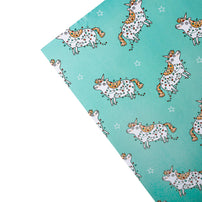 Christmas Unicorn Gift Wrap Sheet