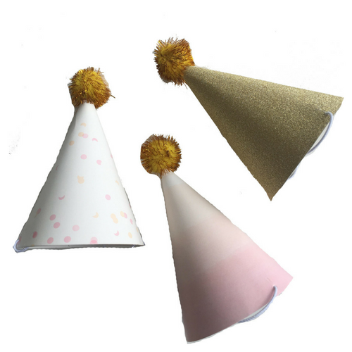 Pink Mini Party Hats