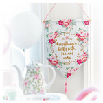 Tea & Cake Fabric Banner