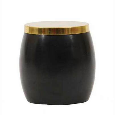 Black & Gold Soapstone Container