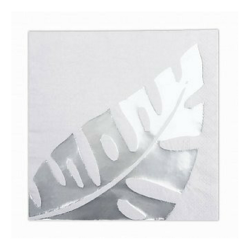 Silver Palm Leaf Large Napkins