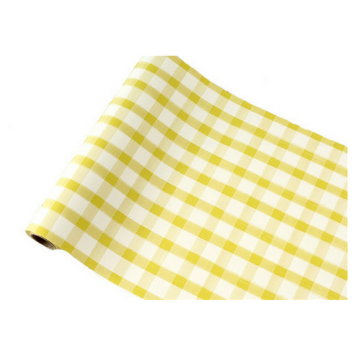 Yellow Gingham Table Runner