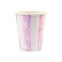 Iridescent Stripe 9 oz Cups