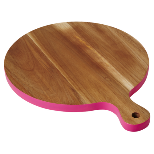 neon pink edged cutting board