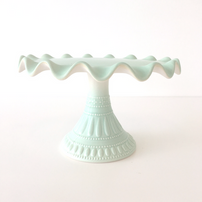 Scalloped Edge Sorbet Cake Stand- Mint