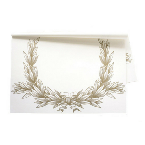 Gold Laurel Wreath Paper Placemats