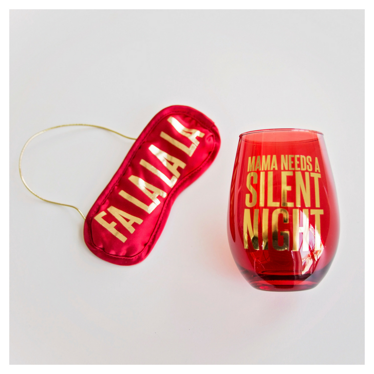 christmas wine glass gift set