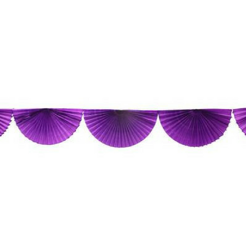 Large Tissue Bunting Garland - Purple
