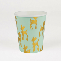 gold and mint fawn cups 