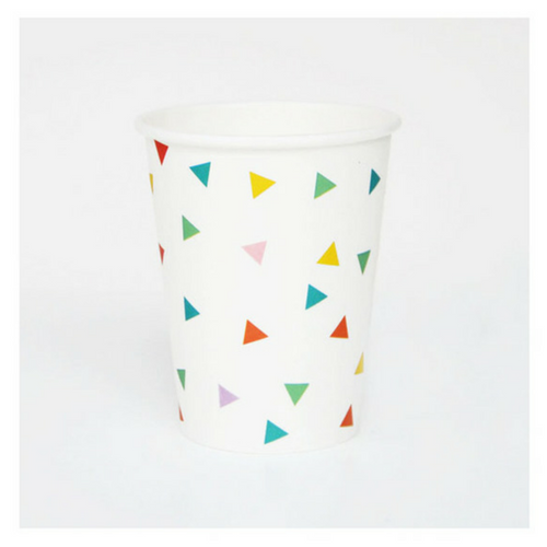 triangle confetti cups