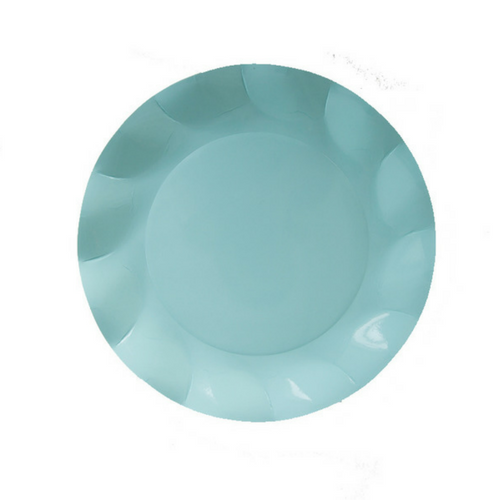 Caribbean Blue Ruffled Paper Plates - 3 Size Options – Jollity & Co