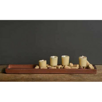 18-3/4"L x 4"W Decorative Wood Tray, Copper Finish