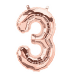 13.5" Number Balloons - Rose Gold