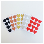 mini glitter heart stickers