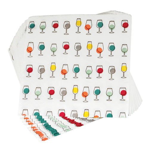 Colorful Cocktail Glass Cocktail Napkins 