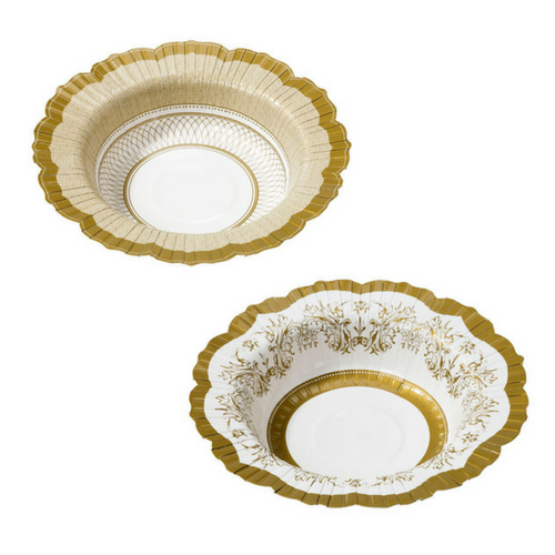 Gold Scalloped Bowls