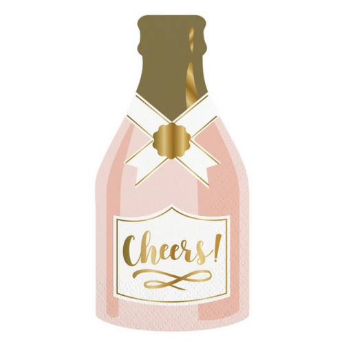 Cheers Champagne Bottle Napkins