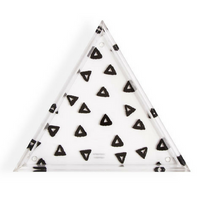 black triangle pattern acrylic tray
