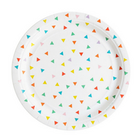 confetti triangle plates