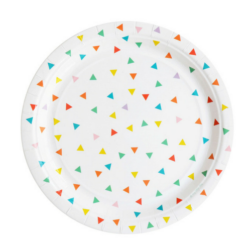 confetti triangle plates