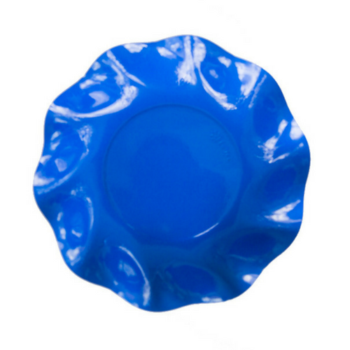 cobalt blue ruffled paper plates