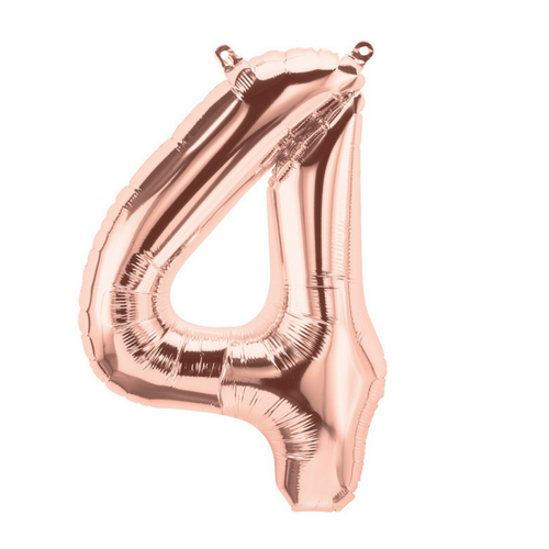 13.5" Number Balloons - Rose Gold