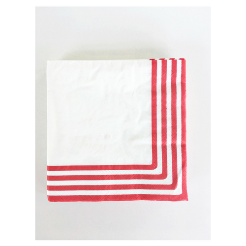 red striped paper napkins