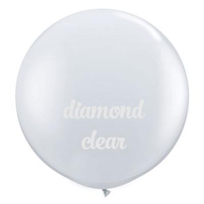 36" Round Balloon, Diamond Clear
