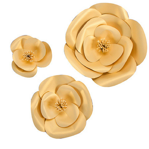 Gold Paper Flowers