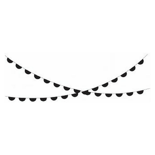 Black Half Circle Banner