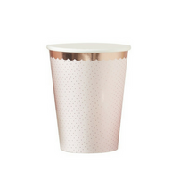 Pink Polka Dot 9 oz Cups