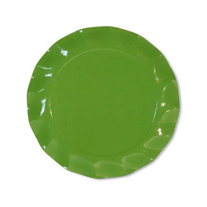 Meadow Green Petal Paper Plates  - 5 Size Options