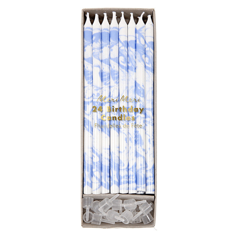 Marble Birthday Candles - 3 Color Options
