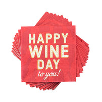 "Happy Wine Day to You" Cocktail Napkins