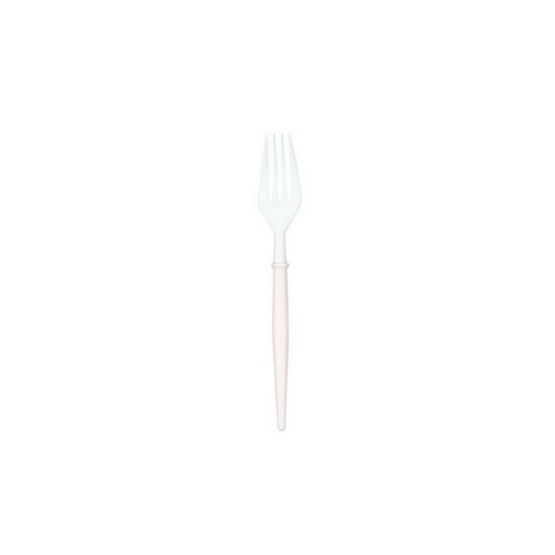 blush and white cocktail forks