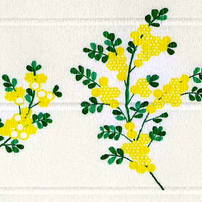 Spring Floral Print Crepe Paper Table Runner