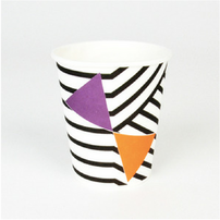 Geometric Patterned 9 oz Cups